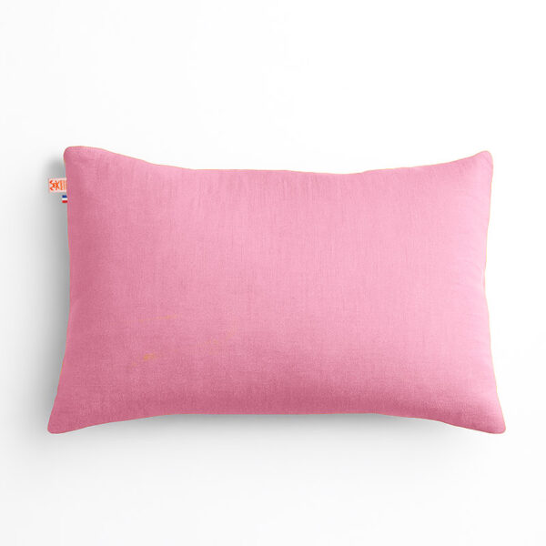 Rektangulær barnepute i økologisk bomull, rosa